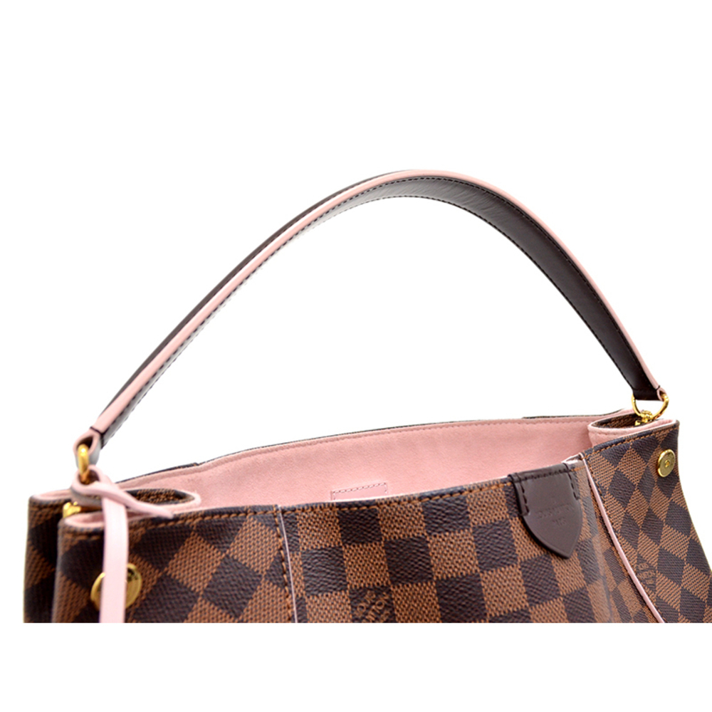 Louis Vuitton Kaisa Hobo Bag Shoulder Messenger Bag Damier Rose Ballerine - Picture 2 of 5